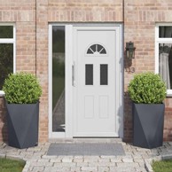 Tegla 2 komada 50 x 50 x 75 cm čelik, tamno siva