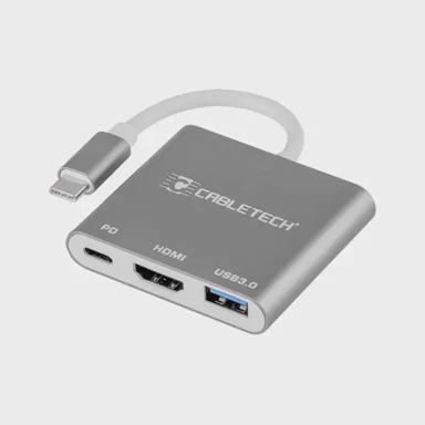 CABLETECH Adapter Type-C na USB 3.0 + HDMI + Type-C  