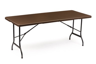 Sklopivi vrtni stol za bankete, smeđi, 180 cm