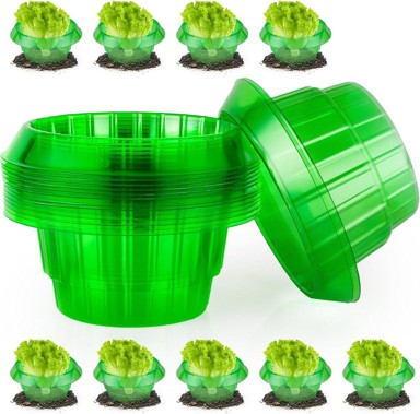 NIKCORP Zaštitni prsten protiv puževa, plastika otporna na UV zračenje, zeleni, 15 kom