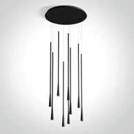DMLAMP Visilica DM63076D/B/W, 9x5W, toplo bijela, 230V, crna