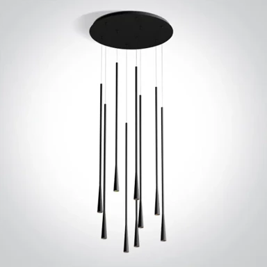DMLAMP Visilica DM63076D/B/W, 9x5W, toplo bijela, 230V, crna