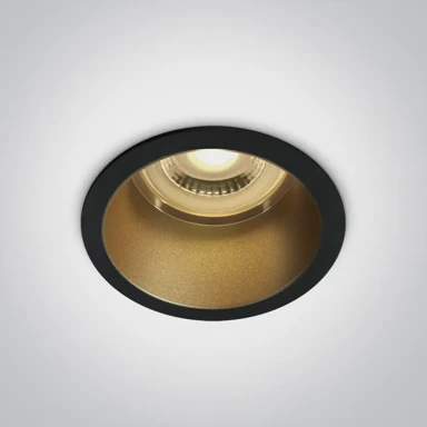 ONE LIGHT Ugradbena svjetiljka gu10/50w/220v ip20 crna/ mat zlato dm10105d8/b/bs