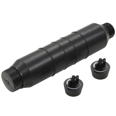 Zimska boca za bazen Gizzmo s 2 zimska čepa, HDPE, crna