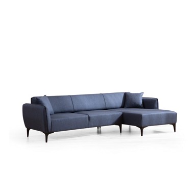 BALCAB HOME Plava kutna garnitura Belissimo, desni kut, 270x140x67 cm