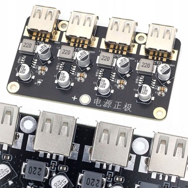 ROSFIX Četverokanalni USB pretvarač napona 6–24 V na 5 V, 3 A po kanalu