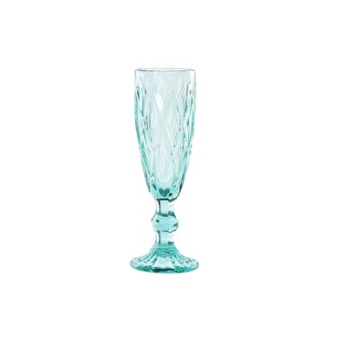 DKD HOME DECOR Čaša za vino, kristal, 150 ml, tirkizna