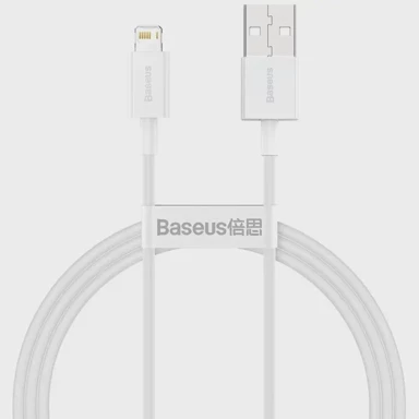 BASEUS Kabel Lightning CALYS-A02, bijeli, 1m, USB A na Lightning