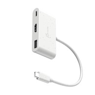J5CREATE USB hub JCA379EW, USB-C, 1x USB-A, 1x HDMI, 1x USB-C, bijeli