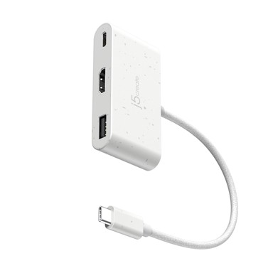 J5CREATE USB hub JCA379EW, USB-C, 1x USB-A, 1x HDMI, 1x USB-C, bijeli