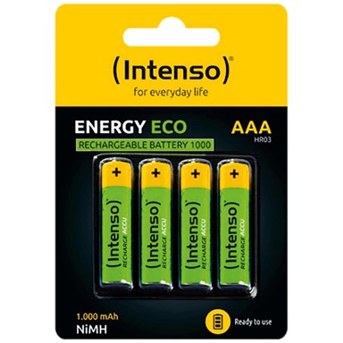 INTENSO Baterije AAA HR03, NiMH, punjive, 1.2 V, 1000 mAh, 4kom