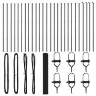 Zavarena ograda s 13 stupova, 1.2x50 m, čelik, siva  