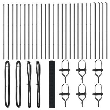 Zavarena ograda s 13 stupova, 1.2x50 m, čelik, siva  