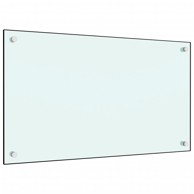 Kuhinjska zaštita od prskanja, kaljeno staklo, bijela