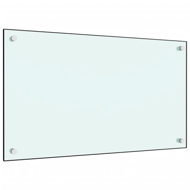 Kuhinjska zaštita od prskanja, kaljeno staklo, bijela