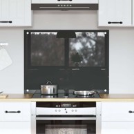 Zidna obloga za kuhinju tamnosiva 80x60x0,6 cm od kaljenog stakla