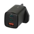 IBOX Univerzalni punjač C-65, GaN, 65 W, 2x USB-C, 1x USB-A, UK utikač, crni