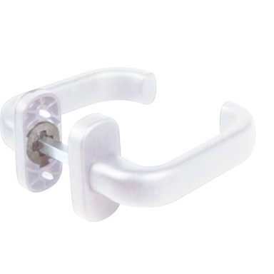 Kvaka za vrata rozeta plastična crna