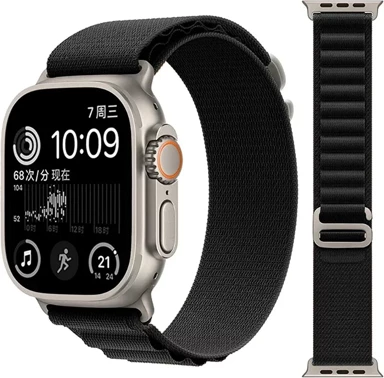 Remen za Apple Watch Series 2–9/SE, 38/40/42 mm, crni