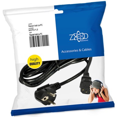 ZED Kabel napajanja NCPC/1.5, za PC, 1.8m