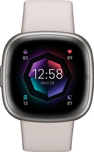 FITBIT Pametni sat Sense 2 Lunar bijela/platina