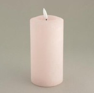 Svijeća s LED plamenom, 7.6x15.5cm, roza