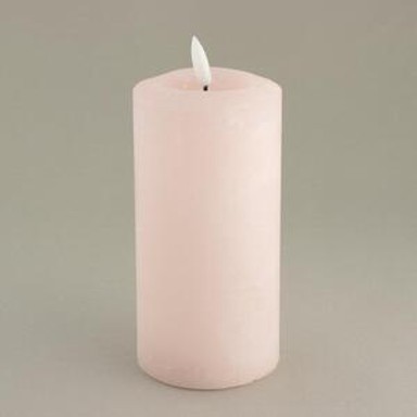 Svijeća s LED plamenom, 7.6x15.5cm, roza