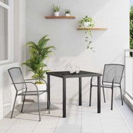 Vrtni set za objed, 3 pcs, čelik s prahom premazan, antracit