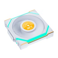 LIAN LI Ventilator UNI FAN SL Wireless LCD, ARGB, PWM, obrnuta oštrica, 120 mm, bijeli