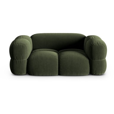 COSMOPOLITAN DESIGN Zelena baršunasti sofa 180 cm Loretto, 180x100x68 cm