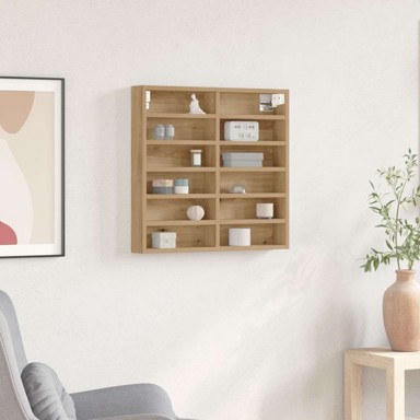 Vitrine kabinet, 60x8,5x58 cm, kompozitno drvo, artisan hrast