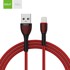 GOLF Kabel Lightning tekstilni, 1 m, 3 A, crvena