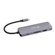 VERBATIM USB-C Hub CMH-08, 5000 Mbit/s, srebrna