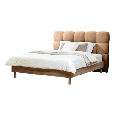 BOBOCHIC PARIS Tapecirani bračni krevet Kumo 180x200 cm s podnicom, svijetlo ružičasti