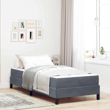 Boxspring krevet s madracem, 90x190 cm, sivi