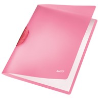 LEITZ Fascikl klip Color R-Bow, PP A4, crveni