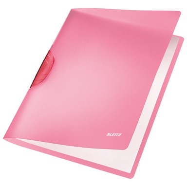 LEITZ Fascikl klip Color R-Bow, PP A4, crveni