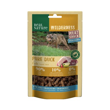 REAL NATURE Poslastica za pse Wilderness Meat Snack Soft Training pačetina 150 g