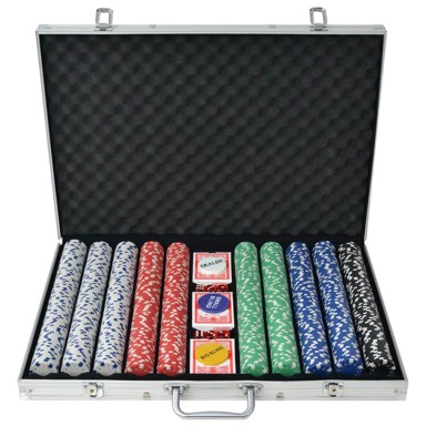 Set za poker, 1000 žetona, aluminij