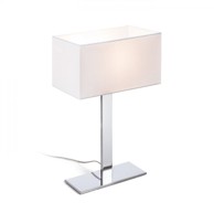 RENDL Stolna lampa, Plaza M, 230V, E27 42W, bijela, krom