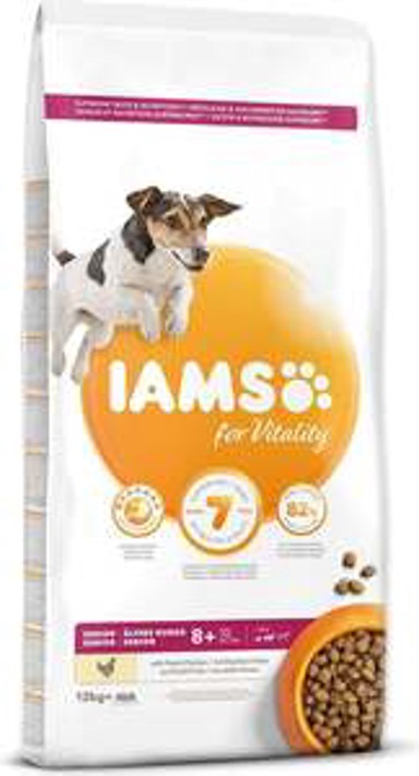 IAMS Hrana za pse Dog Senior Small & Medium Breeds 12 kg, piletina