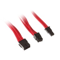 SILVERSTONE Kabel SST-PP07-PCIR, PCIe 8-pin na 6+2-pin, 250 mm, crvena