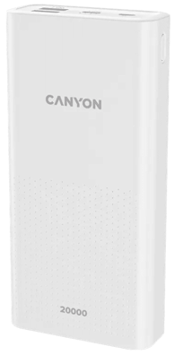CANYON Prijenosna baterija PB-2001, 20000 mAh, bijela