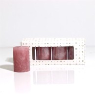 Svijeća frost 5 x 7.5 cm, 4 komada, mauve