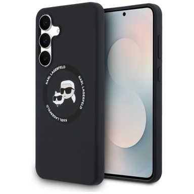 KARL LAGERFELD Zaštitna maskica Karl & Choupette s MagSafe za Samsung Galaxy S25 FE, crna