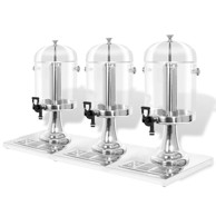 Trostruki dispenzer za sok, 3 x 8 L, nehrđajući čelik