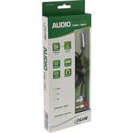 INLINE Audio kabel 99251 0,15 m 2 x 3.5 mm 3.5 mm, crni