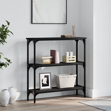 Konzolni stol crni 75 x 22,5 x 75 cm od konstruiranog drva