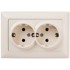 Utičnica podžbukna s poklopcem 2P+PE VISAGE krem 16A-250V
