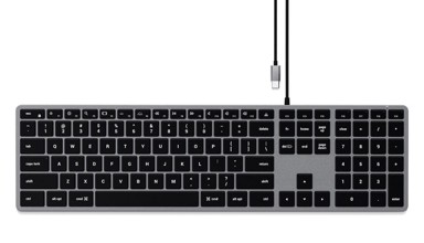 SATECHI Tipkovnica Slim W3, USB-C, siva, US